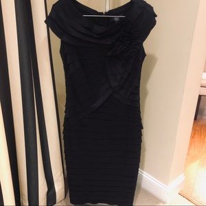 Black ruching dress